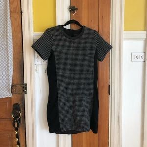 JCREW HOUNDSTOOTH GREY AND BLACK DRESS